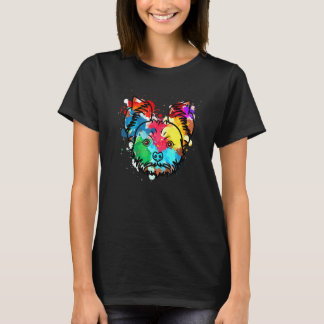 Yorkshire Terrier Water Color Yorkie Dog Pain T-shirt