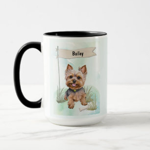 Yorkshire Terrier Waterverf Gepersonaliseerde Hond Mok