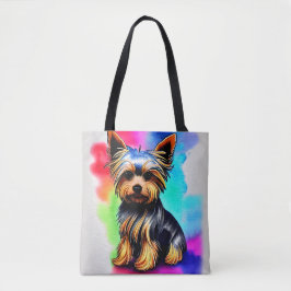 Yorkshire Terrier Waterverf Paint Splash Tas