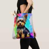 Yorkshire Terrier Waterverf Paint Splash Tas (Dichtbij)