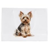 Yorkshire Terrier waterverf print Yorkie hondenkun Groot Cadeauzakje (Achterkant)