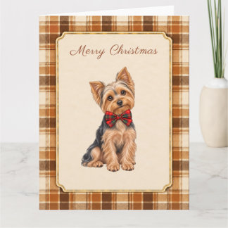 Yorkshire Terrier Winter Kerstmis Kaart