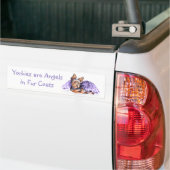 Yorkshire Terrier Yorkie Angel Bumpersticker (Op Truck)