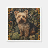 Yorkshire Terrier Yorkie Dog  Bloemen Servet (Voorkant)