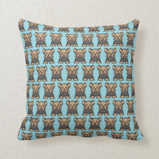 Yorkshire Terrier/Yorkie Dog Cushion - Blue Kussen