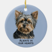 Yorkshire Terrier Yorkie Dog Keepomwille Love Memo Keramisch Ornament (Achterkant)
