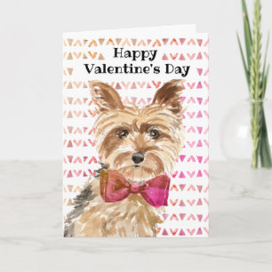 Yorkshire Terrier Yorkie Dog Valentijnsdag Kaart