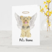 Yorkshire Terrier Yorkie Sympathy Memorial Kaart (Gele Bloem)