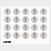 Yorkshire Terrier zo Schattige adreslabel Ronde Sticker (Vel)
