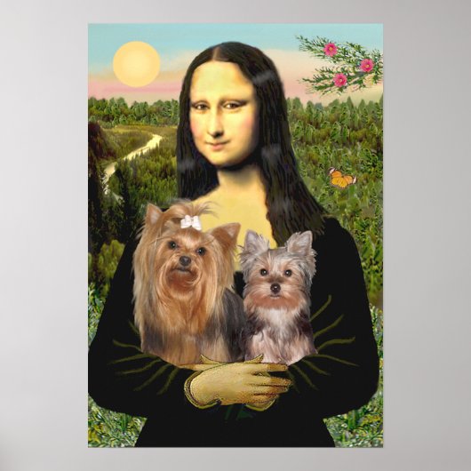 Yorkshire Terriers (7and19) - Mona Lisa Poster (Voorkant)