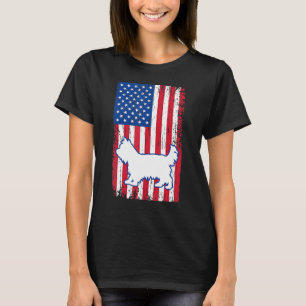 Yorkshire Terriers Amerikaanse vlag Verenigde Stat T-shirt