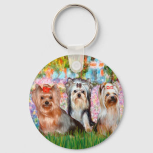 Yorkshire Terriers (drie) - Tuin Sleutelhanger