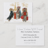 Yorkshire Terriers Traveling Visitekaartje (Voorkant / Achterkant)
