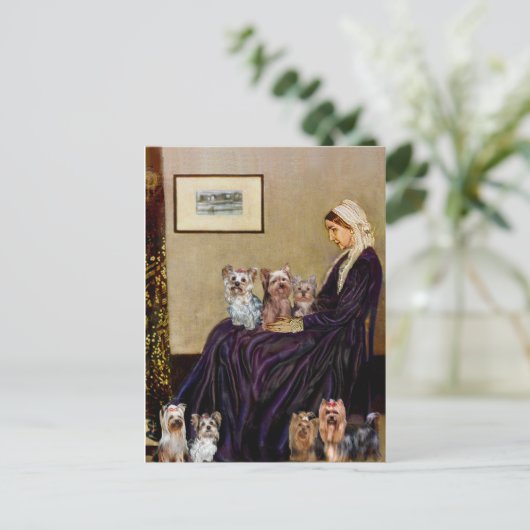 Yorkshire Terriers (Zeven) - Whistlers Mother Briefkaart (Staand voorkant)