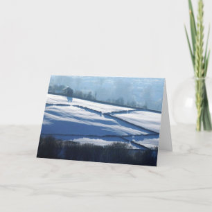 Yorkshire UK winterlandschapskaart Feestdagen Kaart