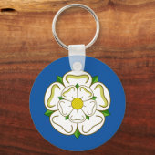Yorkshire White-rozehoofdring Sleutelhanger (Voorkant)