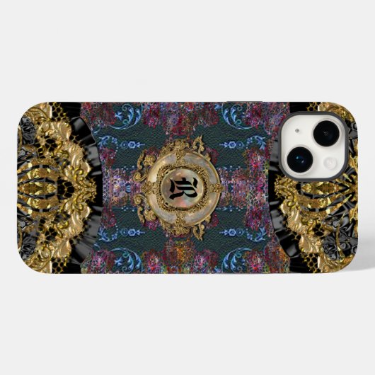 Yorkshyre Monogram Victoriaans Case-Mate iPhone Case (Achterkant (horizontaal))