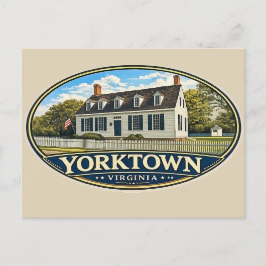 Yorktown, Virginia Briefkaart (Voorkant)