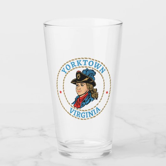 Yorktown Virginia Koloniaal Glas (Voorkant)