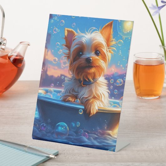 Yorky-pedestal teken reclamebord met voetstuk (Insitu)