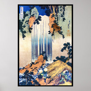 Yoro Waterfall in de provincie Mino Hokusai Katsus Poster