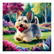 Yorshire Terrier Puppy Spelen in het Park