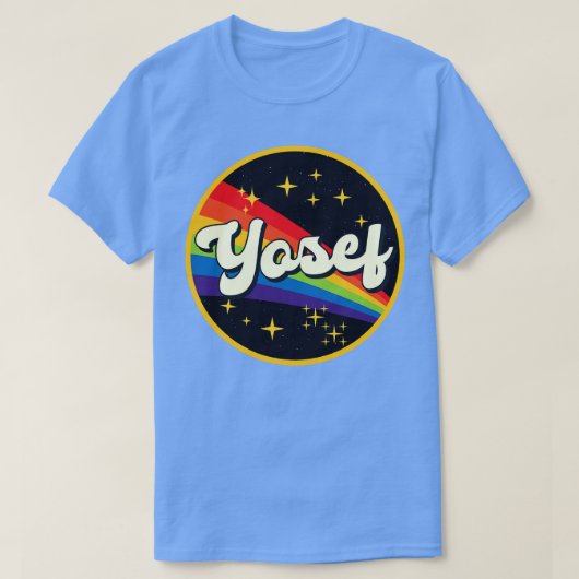 Yosef regenboog in ruimte stijl t-shirt (Design voorkant)