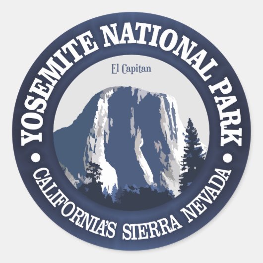 Yosemite 2 ronde sticker (Voorkant)
