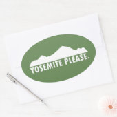 Yosemite alsjeblieft ovale sticker (Envelop)