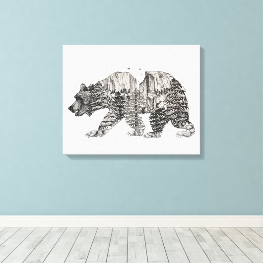 Yosemite Beer Canvas Afdruk (Insitu (Houten vloer))