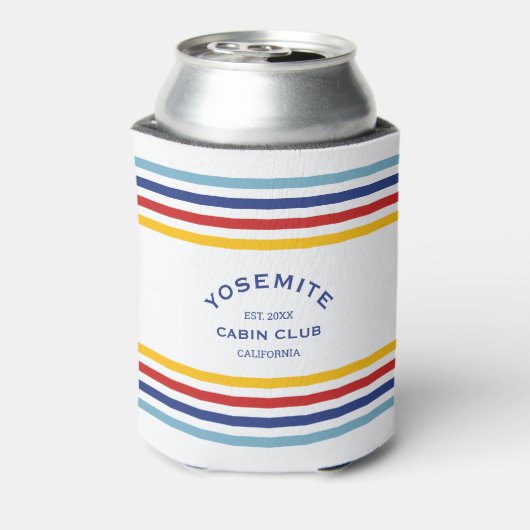 Yosemite Cabin Club Custom Crest Park Stripe Blikjeskoeler (Blikje Achterkant)