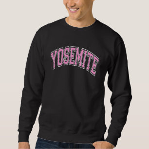 Yosemite California Ca Varsity Style Roze Tekst Trui