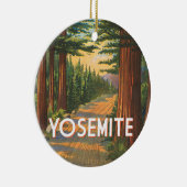 Yosemite California  park scene Keramisch Ornament (Rechts)
