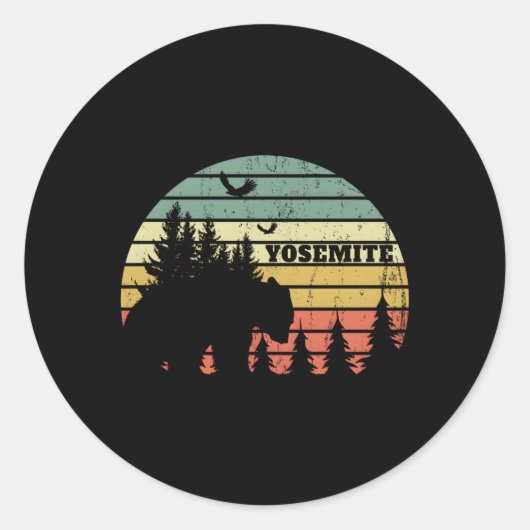 Yosemite Camg Ronde Sticker (Voorkant)