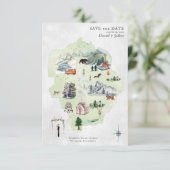 Yosemite | Carte Itinéraire De Mariage De Destinat (Debout devant)