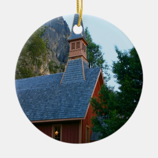 Yosemite Chapel Keramisch Ornament (Voorkant)