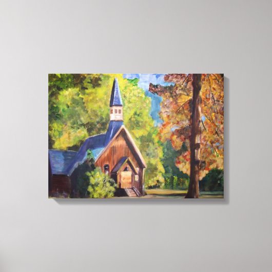 Yosemite Chapel Verpakt Canvas (Voorkant)