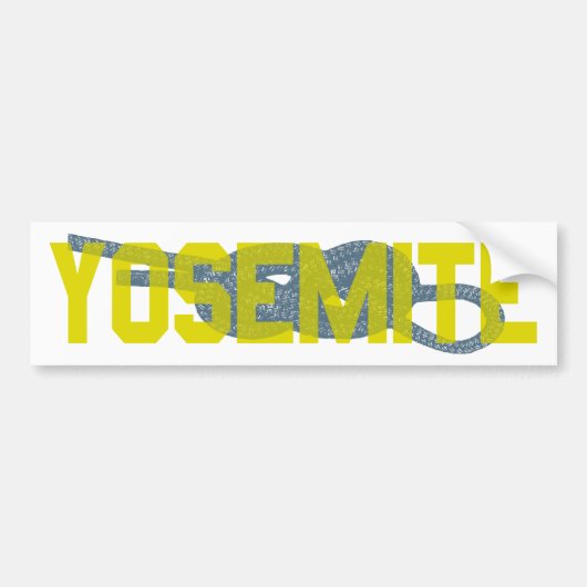 Yosemite, figuur 8, klimming bumpersticker (Voorkant)
