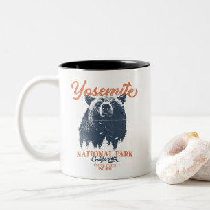 Yosemite Grizzly Beer, Californië Tweekleurige Koffiemok