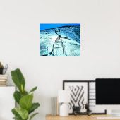 Yosemite Half Dome Cables Poster (Thuiskantoor)