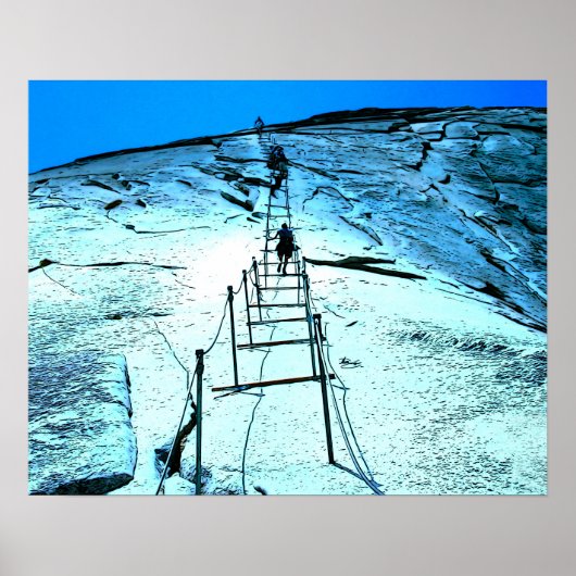 Yosemite Half Dome Cables Poster (Voorkant)