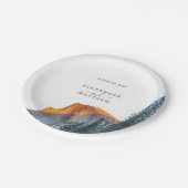 Yosemite Half Dome Sunset Trouwpapier Borden Papieren Bordje (Gekanteld)