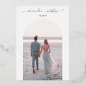 Yosemite Half Dome Sunset Wedding Folie Invitation Uitnodiging (Achterkant)