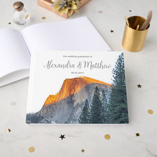 Yosemite Half Dome Sunset Wedding Gastboek Gastenboek (Voorkant open)