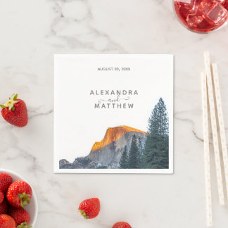 Yosemite Half Dome Sunset Wedding Napkins Servet