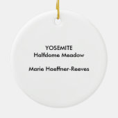 Yosemite Halfdome Meadow Keramisch Ornament (Achterkant)