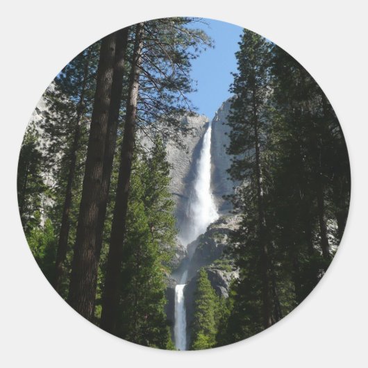 Yosemite Herfsten en Bossen Ronde Sticker (Voorkant)