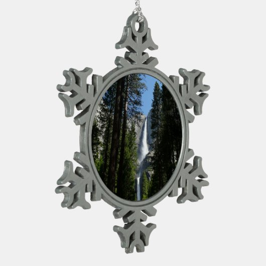 Yosemite Herfsten en Bossen Tin Sneeuwvlok Ornament (Links)