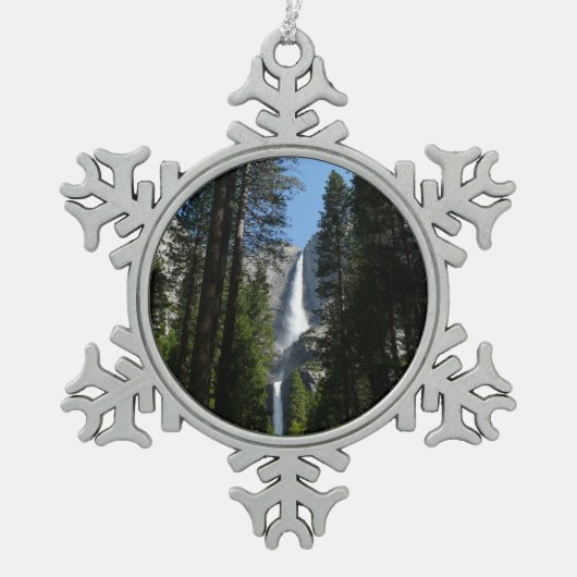 Yosemite Herfsten en Bossen Tin Sneeuwvlok Ornament (Voorkant)