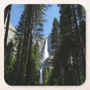 Yosemite Herfsten en Bossen Vierkante Kartonnen Onderzetter
